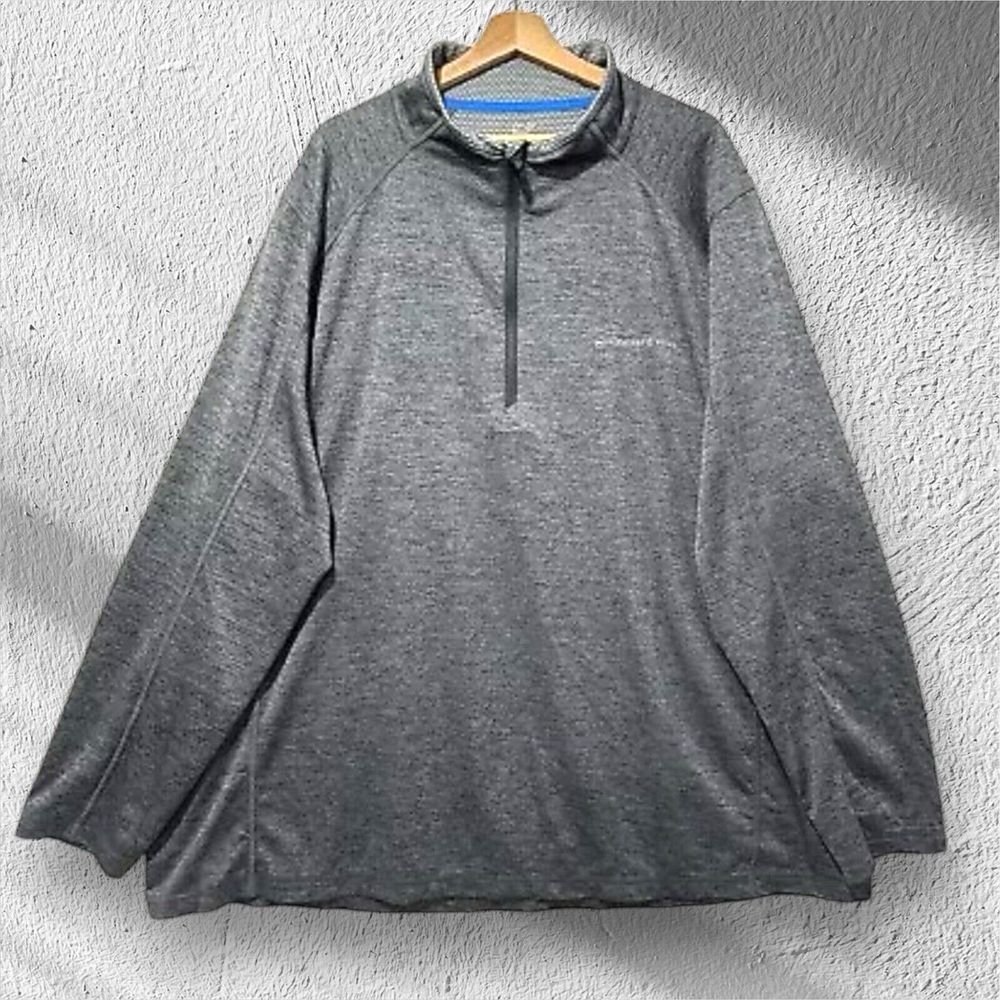 Vineyard Vines Mens 1/4 Zip Pullover Sankaty Performance Gray Size 3XLT